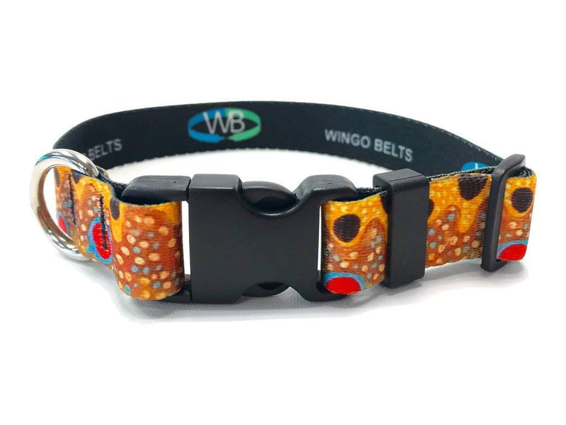 [Australia] - Wingo Belts Dog Collars S/M Brown Trout 