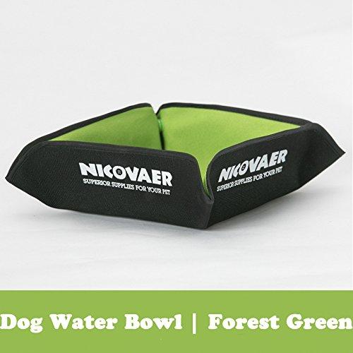 [Australia] - TheDogWear.com Pet Reusable/Foldable/Portable Water Bowl - Easy for Travel and Easy to Clean Up - for Foods and Water - 4 Colors Forest Green 