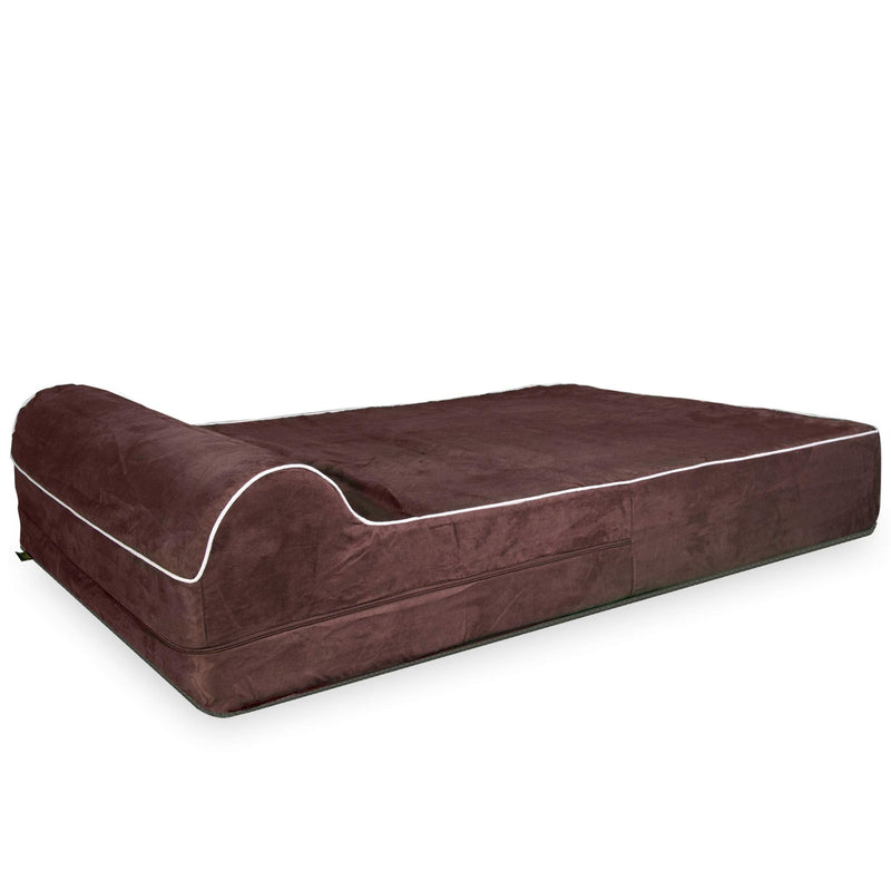KOPEKS Dog Bed Replacement Cover Memory Foam Beds - Brown - Extra Large (Jumbo Size) X-Large - PawsPlanet Australia