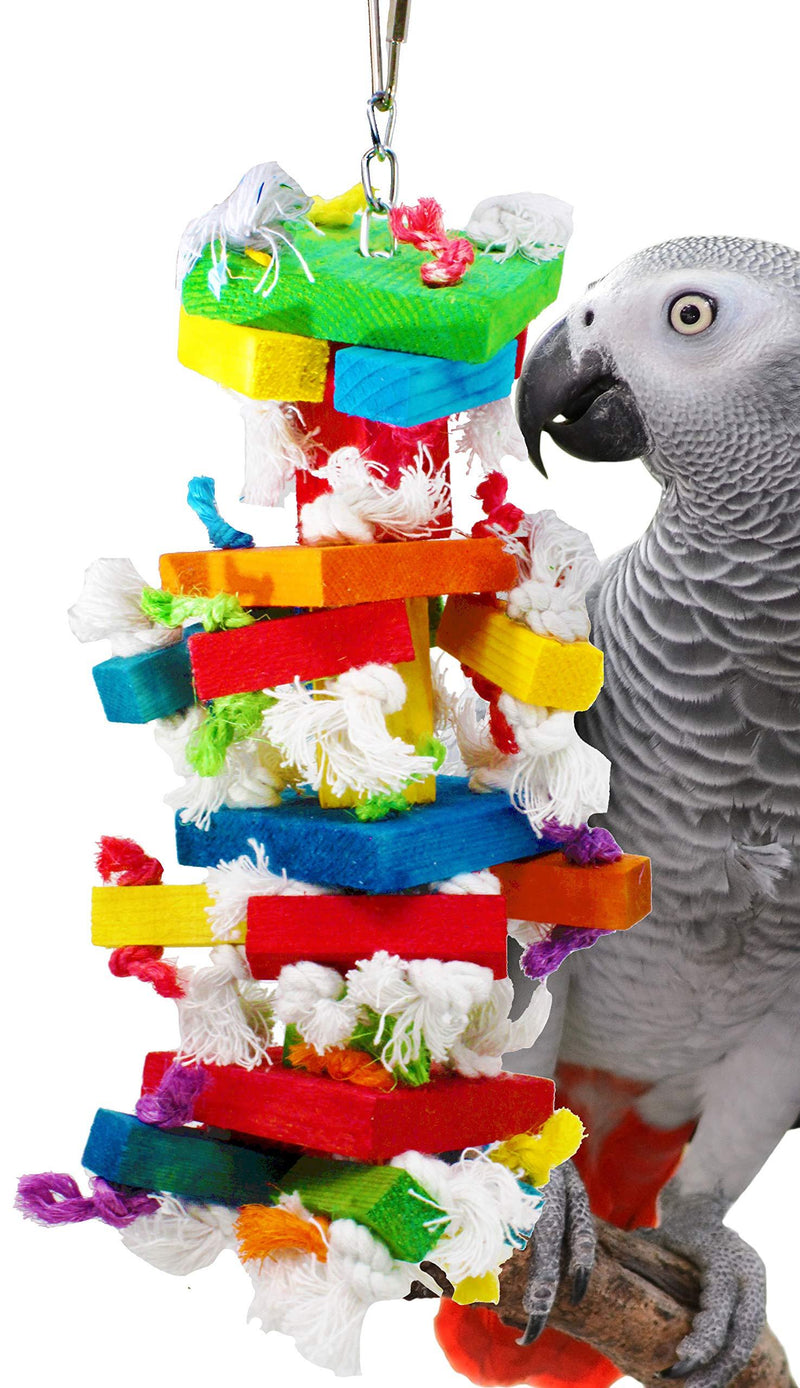 [Australia] - 826 Block Tower Bird Toy Parrot cage Toys Cages African Grey Conures Amazon 