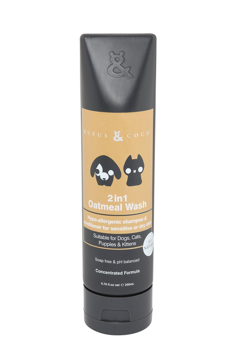 [Australia] - Rufus & Coco Natural Oatmeal Dog Shampoo and Conditioner for Sensitive Skin| Sulfate & Paraben Free | pH balanced | Hypoallergenic Fresh Fragrance | Safe for all Dogs 
