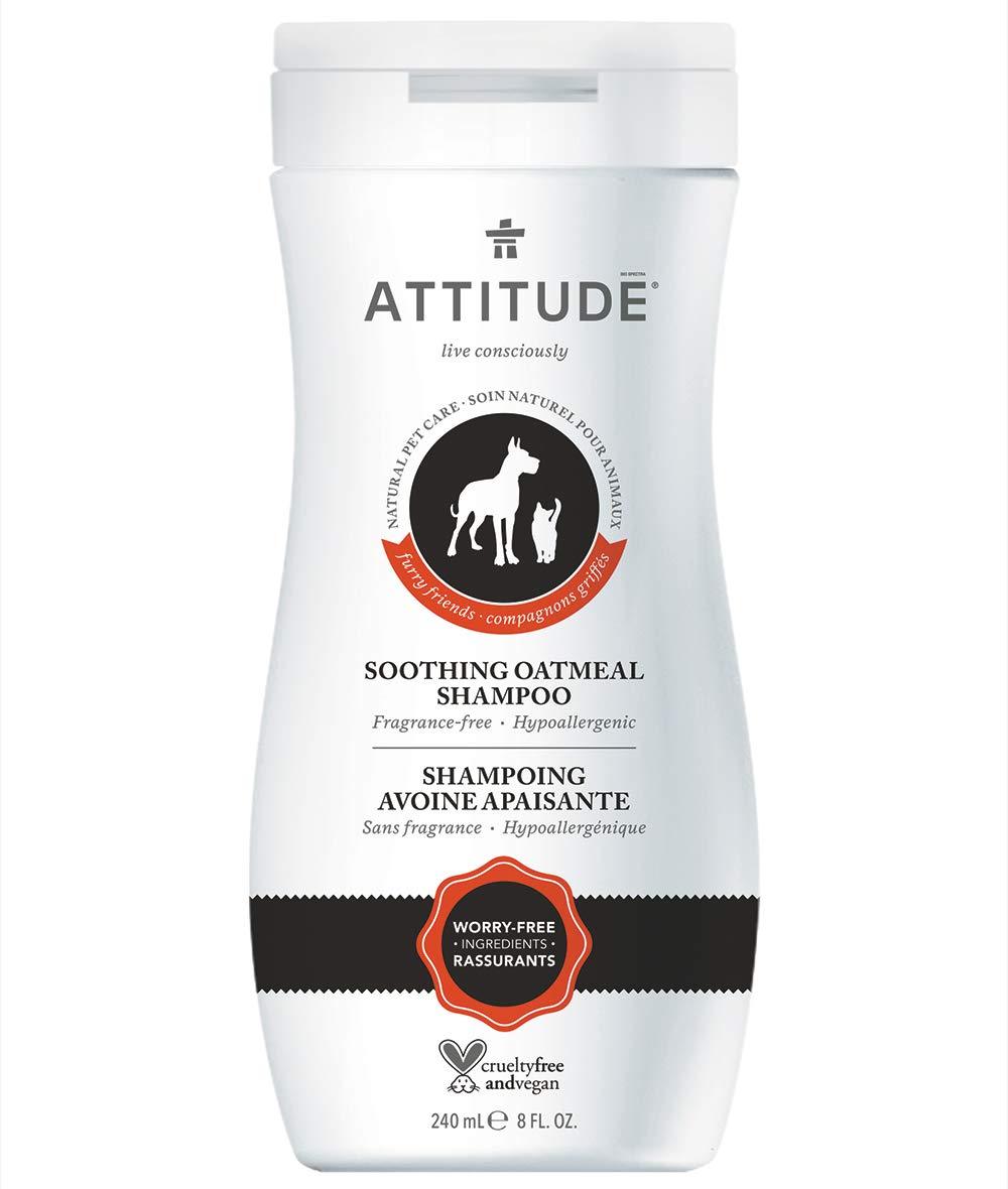 [Australia] - ATTITUDE Furry Friends, Natural Hypoallergenic Soothing Oatmeal Shampoo, Fragrance Free, 240 mL (8 FL. OZ.) 