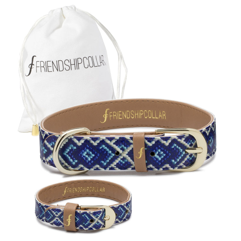 [Australia] - FriendshipCollar Dog or Cat Collar and Matching Bracelet Set - The Mucky Pup - Water & Scratch Resistant! X-Small 