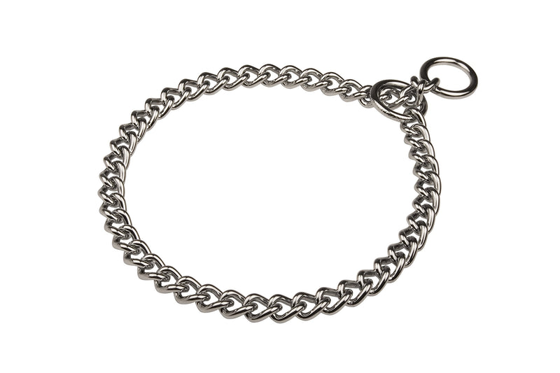 [Australia] - Herm Sprenger Chrome Plated Short Link Chain Collar with Round Chain - 4 mm x 26 inches 