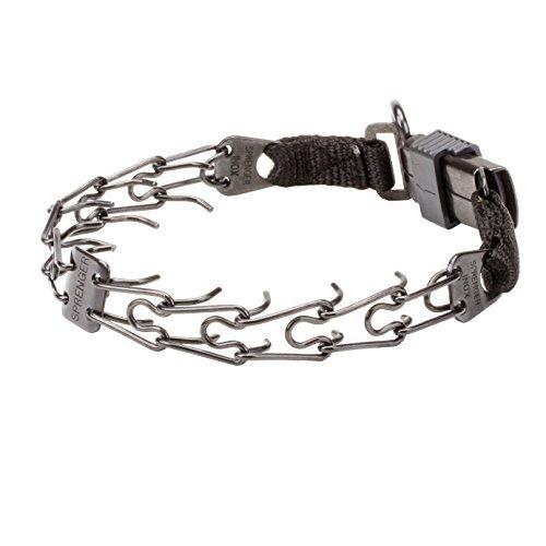 [Australia] - Herm Sprenger Black Stainless Steel Prong Collar with Click-Lock Buckle and Nylon Loop - 2.25 mm x 16 inches 