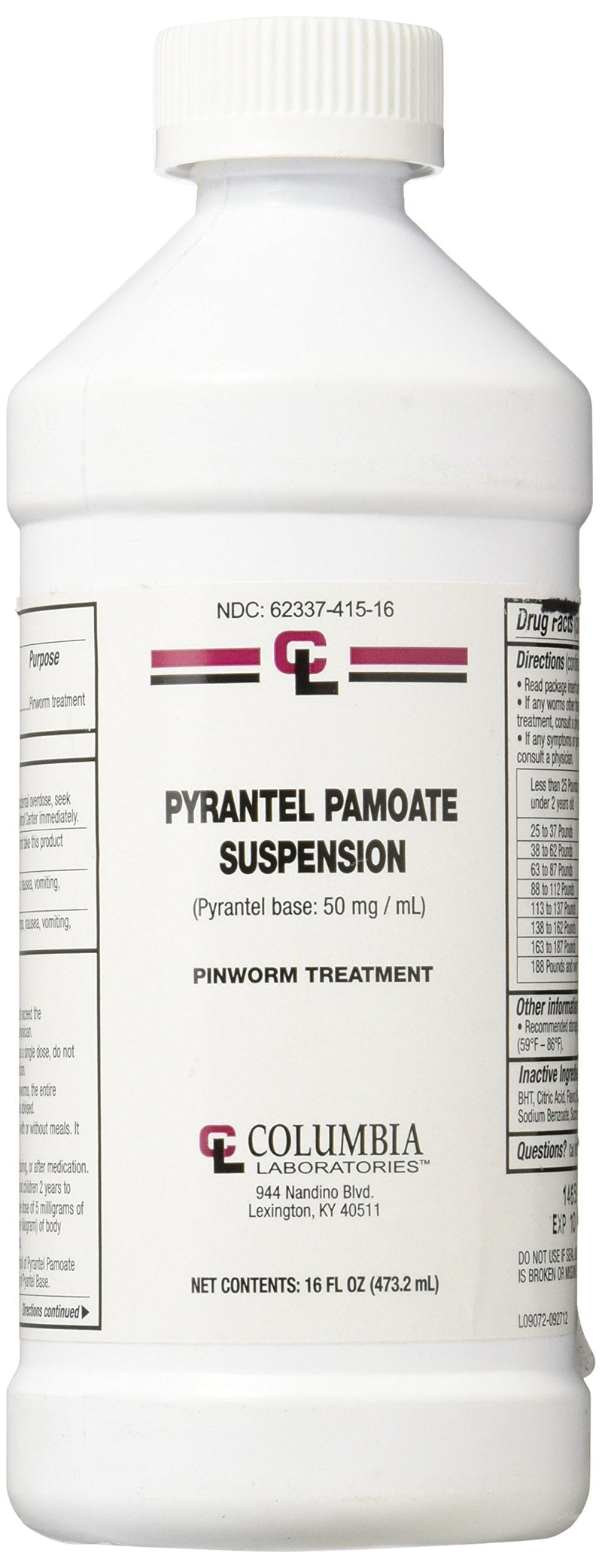 Pyrantel Pamoate Suspension 50 Mg 16 Oz Bottle by Generic - PawsPlanet Australia