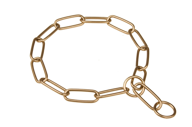 Herm Sprenger Curogan Long Link Chain Collar with Fur Saving Chain - 4 mm x 30 Inches - PawsPlanet Australia