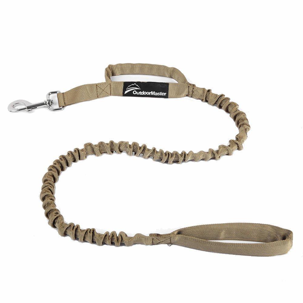 [Australia] - OutdoorMaster Bungee Dog Leash, Improved Dog Safety & Comfort Advanced: Tan 