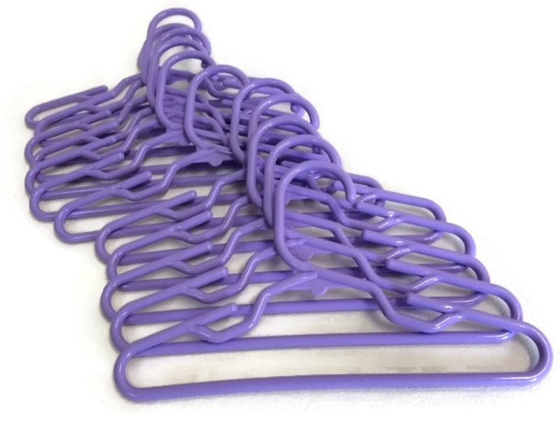 Pet Apparel Hangers Set of 12 Measures 7 1/4 Inch Wide Will Fit Over 1"1/8 Rod Great for Small Dog Clothing Beautiful Lavender - PawsPlanet Australia