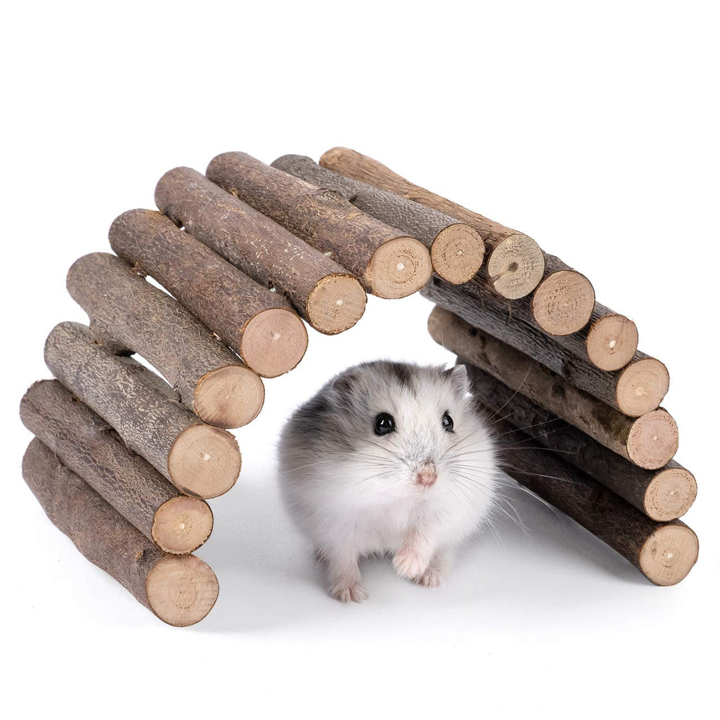 Niteangel Wooden Ladder Bridge, Hamster Mouse Rat Rodents Toy, Small Animal Chew Toy 8.4'' x 3.9'' - PawsPlanet Australia
