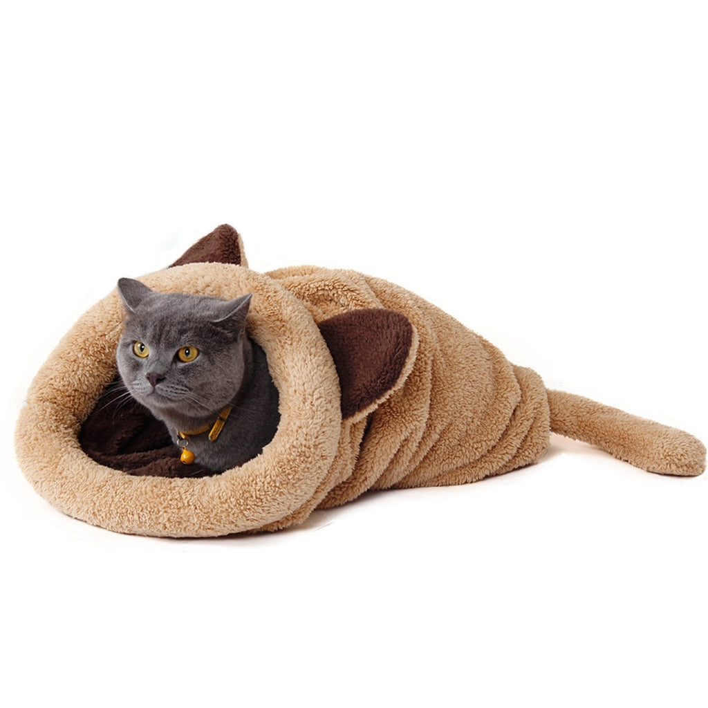[Australia] - PAWZ Road Cat Sleeping Bag Self-Warming Kitty Sack 20" 22" Beige 