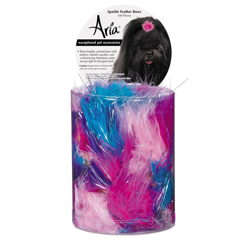 [Australia] - Aria Sparkle Feather 100 Piece Bows for Dogs 