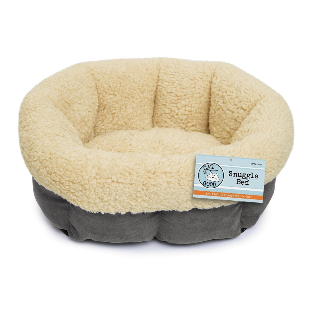 [Australia] - Cat Is Good Snuggle Bed, Gray, 18" x 8" 