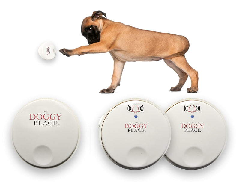 [Australia] - My Doggy Place - Dog Pet Children Toddler, Wireless Doorbell, No Batteries Required, Electronic Chime Bell, Potty Training, for Small, Medium, Large Dogs Two Transmitters - One Receiver 