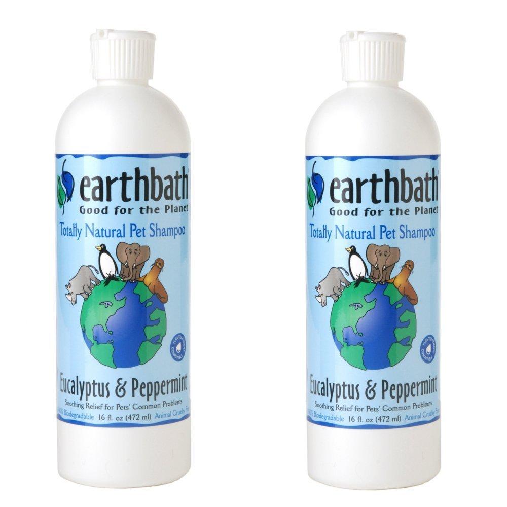 [Australia] - Earthbath Totally Natural Eucalyptus & Peppermint Dog & Cat Shampoo 16 ounce (2 Pack) 