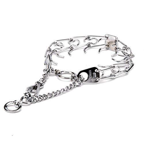 Herm Sprenger Chrome Plated Ultra Plus Prong Collar with Swivel and Quick Release Snap Hook - 2.25 mm x 16 inches - PawsPlanet Australia