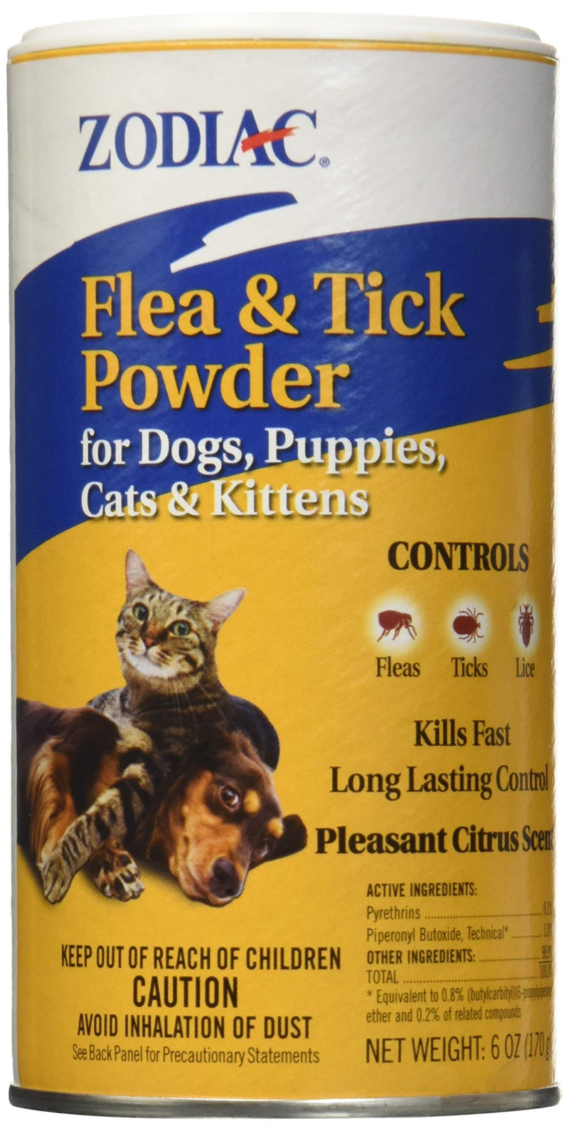 [Australia] - Zodiac Flea and Tick Powder for Dogs, Puppies, Cats, and Kittens 6oz (3 Pack) 