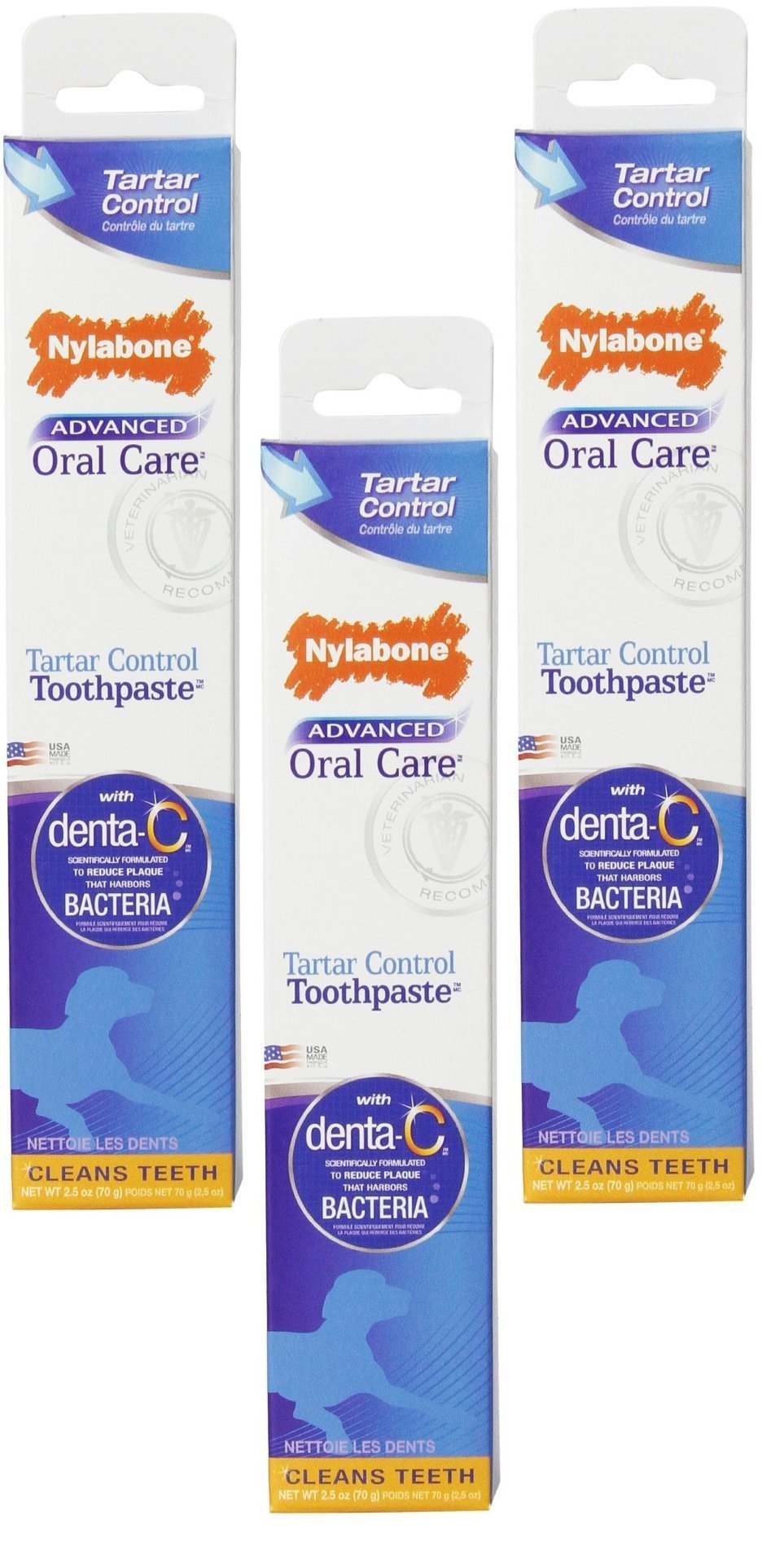 Nylabone Dental Advanced Oral Care Tartar Control Toothpaste (Pack of 3) - PawsPlanet Australia