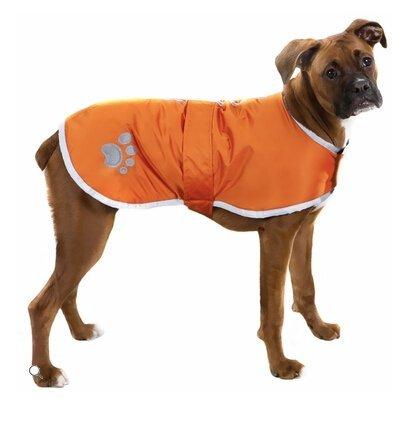 [Australia] - OCSOSO Dog Warm Coat Jacket Water Resistant Reversible Pets Dog Cold Weather Blanket Coats Jacket L Orange 