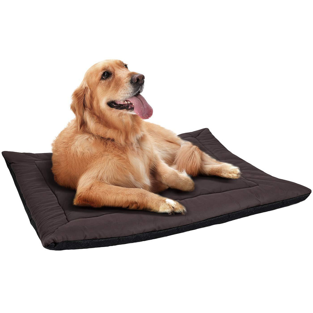 [Australia] - Paws & Pals 37" x 25" Inches Self Warming Pet Bed Cushion Pad Dog Cat Cage Kennel Crate Soft Cozy Mat - Brown 