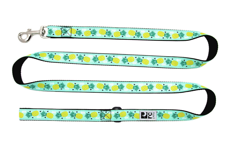 RC Pets 1" x 6 ft Dog Leash, Pineapple Parade 1" Width - 6' Length - PawsPlanet Australia