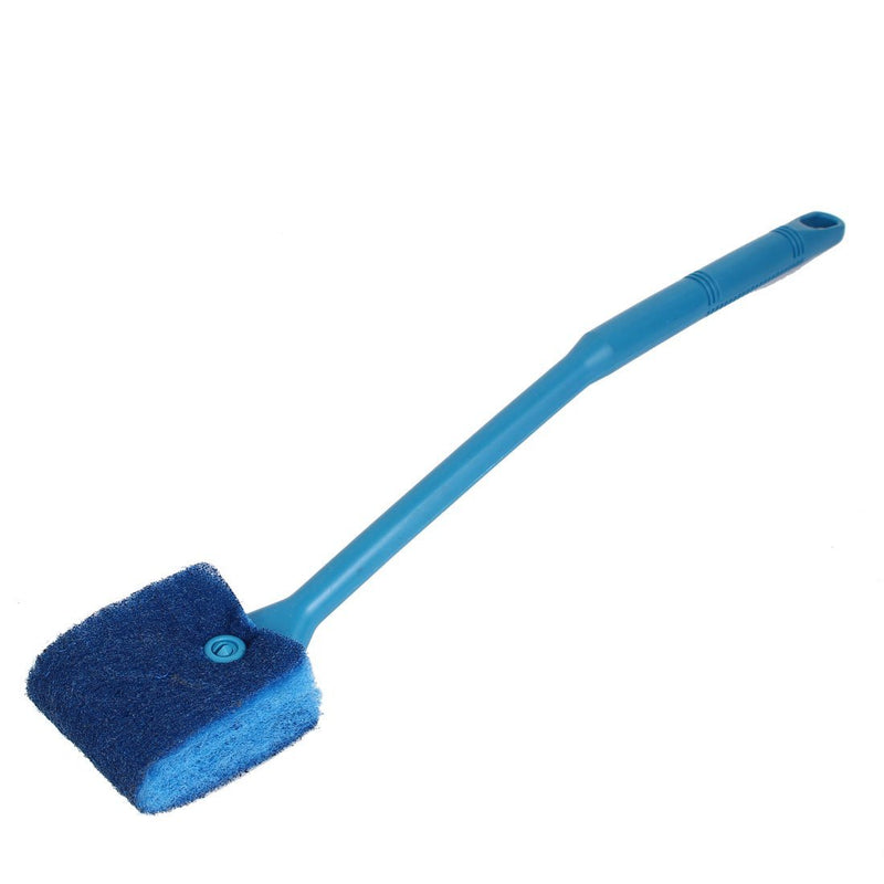 [Australia] - uxcell Plastic Handle Aquarium Fish Tank Glass Clean Cleaning Brush Scrubber Blue 