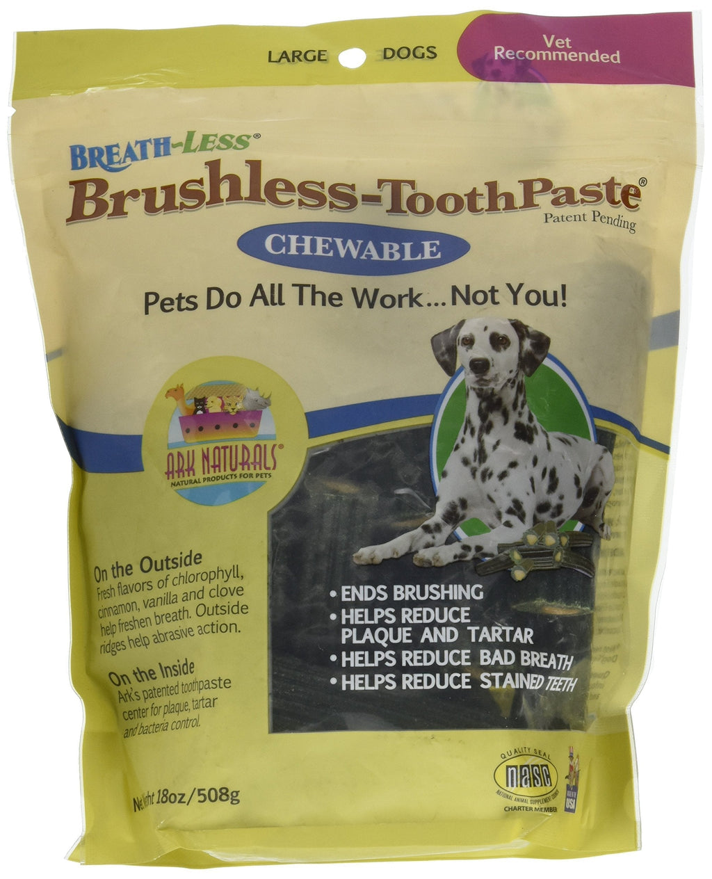 ARK NATURALS Breath-Less Brushless-Toothpaste - Chewable - Large Dogs - 18 oz - PawsPlanet Australia