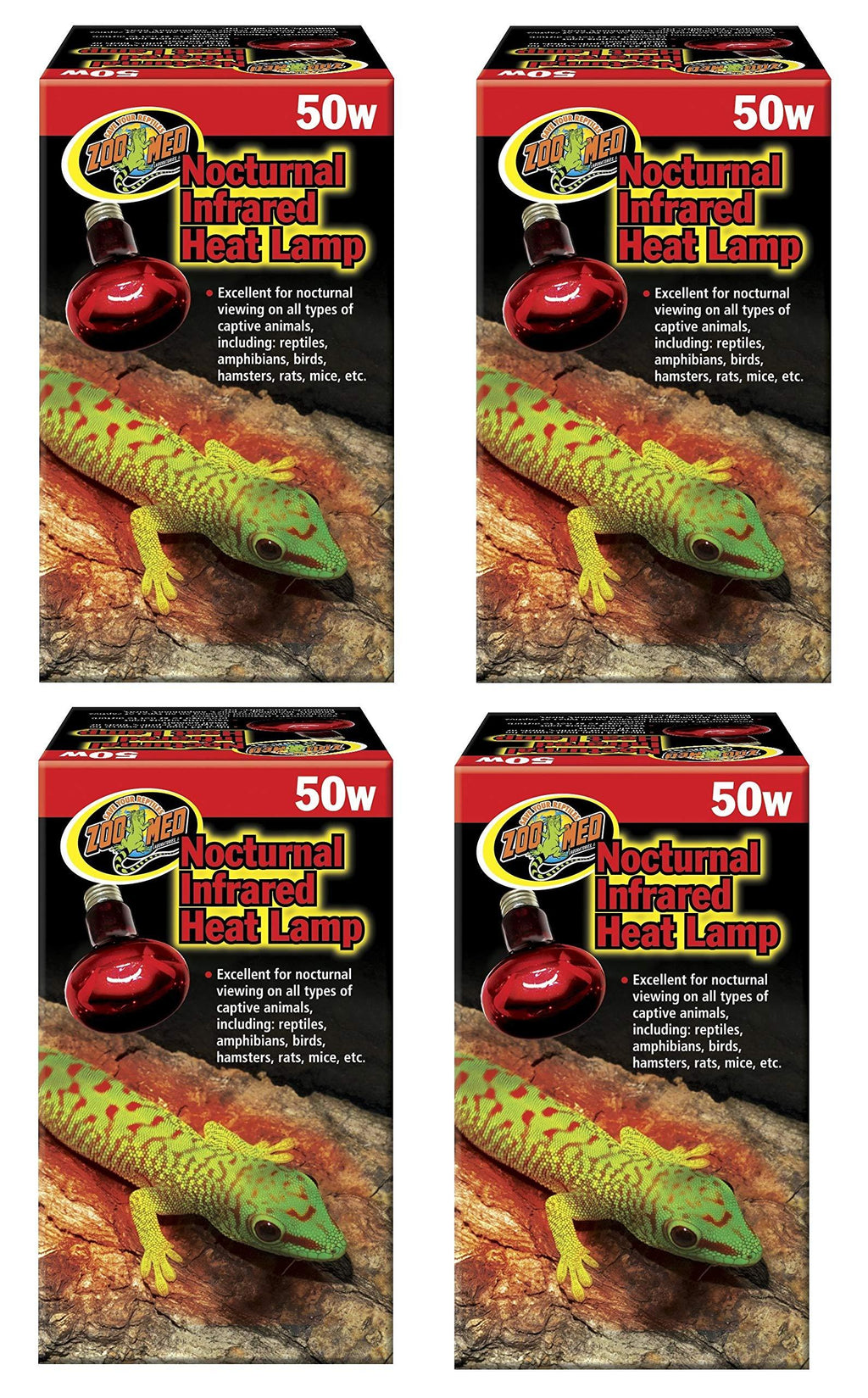 [Australia] - Zoo Med Nocturnal Infrared Incandescent Heat Lamps 50 Watts (4 Pack) 