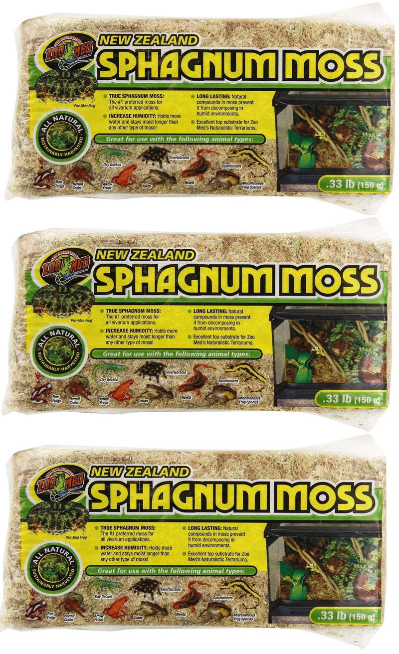 Zoo Med (3 Pack) New Zealand Sphagnum Moss.33-Pound Each - PawsPlanet Australia