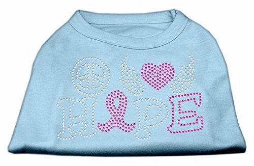 [Australia] - Mirage Pet Products 18" Peace Love Hope Breast Cancer Rhinestone Pet Shirt Baby, 2X-Large, Blue 