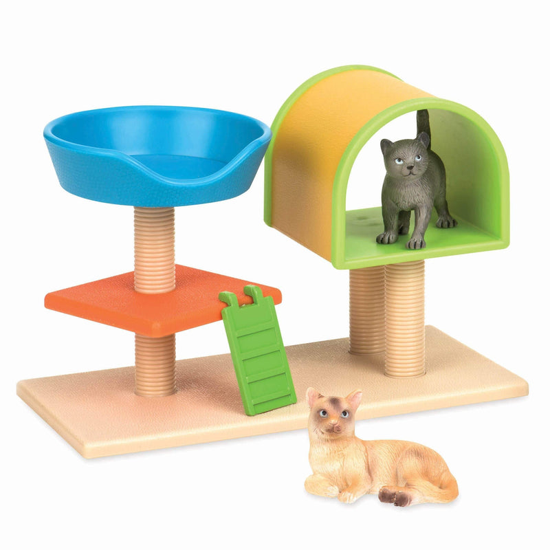 [Australia] - Terra by Battat – Cat Tree – Cat Toy Animal Figure Playset for Kids 3-Years-Old and Up (3 pc) 
