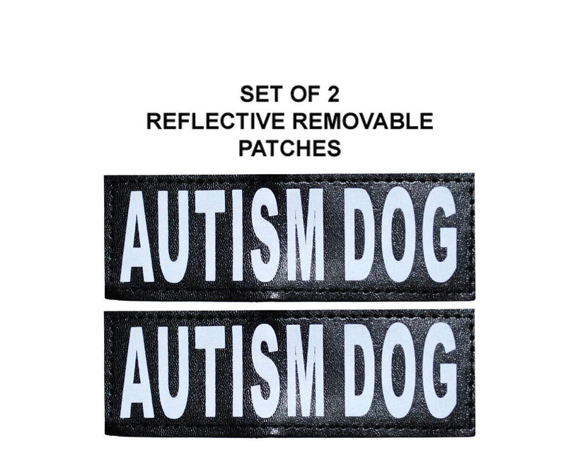 [Australia] - Doggie Stylz Set of 2 Reflective Autism Dog Patches for Service Dog Harnesses & Vests. Medium 4" X 1.5" 