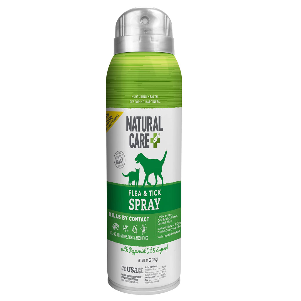 Natural Care Flea and Tick Spray for Dogs and Cats | Flea Treatment for Dogs and Cats | Flea Killer with Certified Natural Oils | 14 Ounces - PawsPlanet Australia