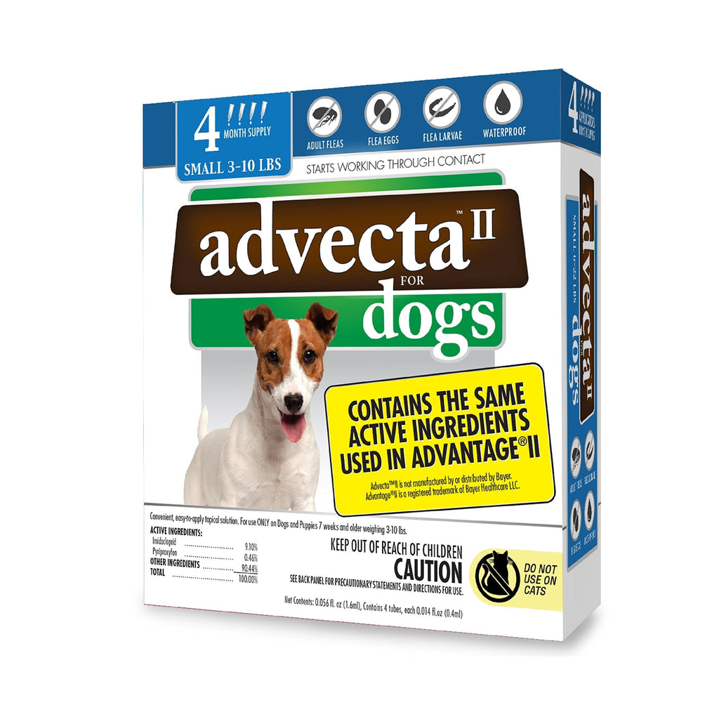 [Australia] - Advecta II Flea and Tick Topical Treatment, Flea and Tick Control for Dogs, 4 Month Supply Dogs 3-10 lbs 