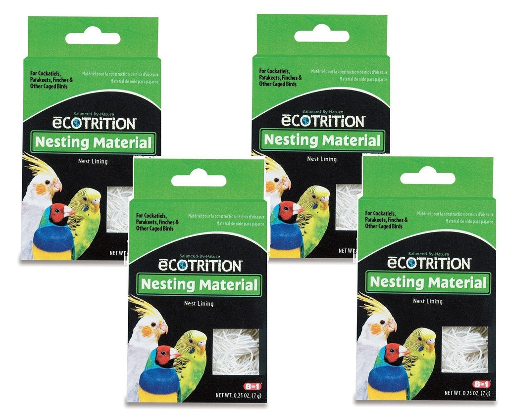 [Australia] - 8 in 1 Pet Products Natural Cotton Fiber Bird Nesting Material - 4 Total .25oz each 