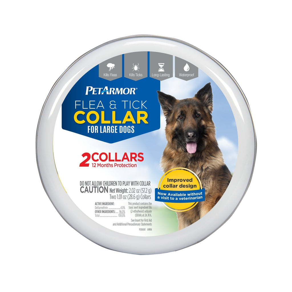 PetArmor Flea & Tick Collar for Large Dogs, Flea and Tick Prevention, Each Collar Protects for 6 Months, 2 Collars Included - PawsPlanet Australia