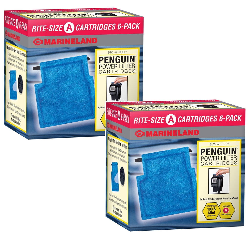 [Australia] - Marineland Rite-Size A Cartridge Refills, 12-Pack (2 packs with 6 filters per pack), Aquarium Penguin Power Filter Cartridges 