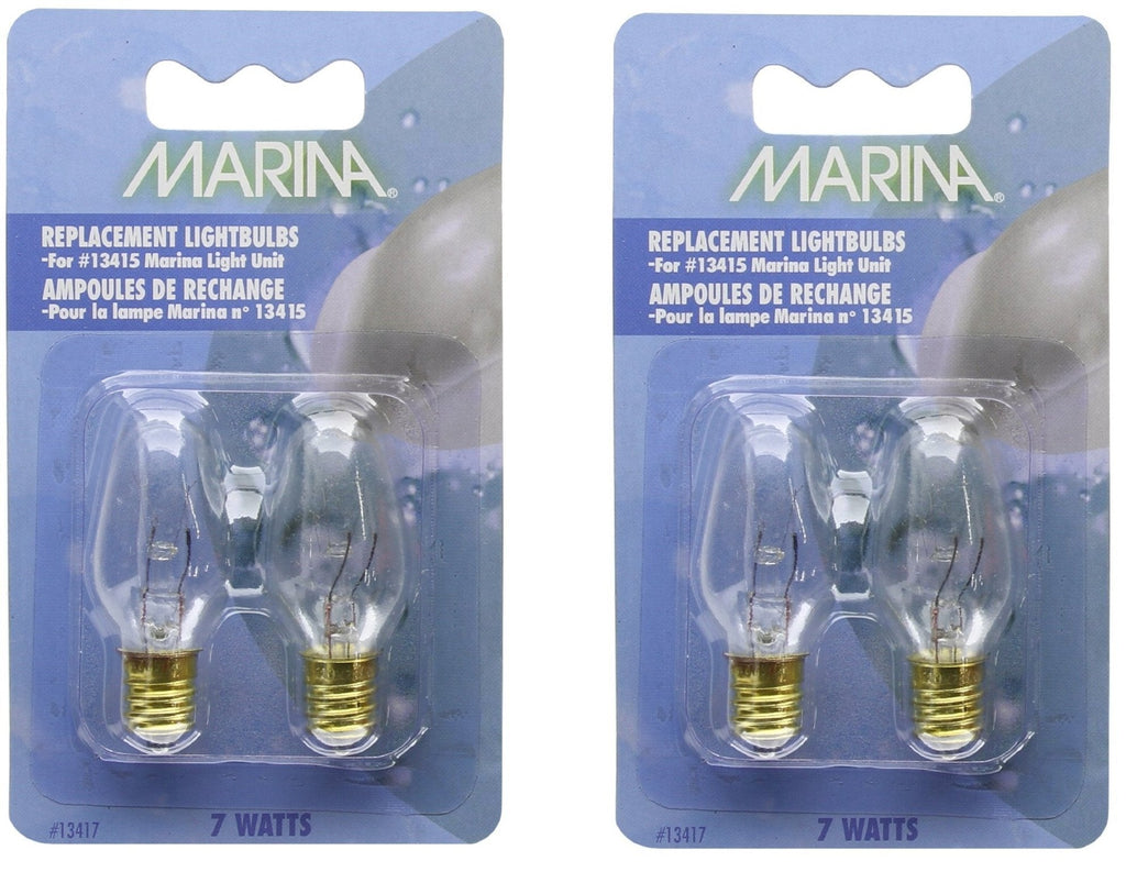 [Australia] - Marina Clear Light Aquarium Bulbs, 7-Watt, 120-Volt - 4 Bulbs Total (2 Packs with 2 per Pack) 