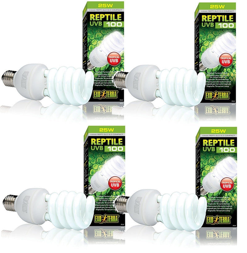 [Australia] - Exo Terra Repti-Glo 5.0 Compact Fluorescent Tropical Terrarium Lamps, 26-Watt (4 Pack) 