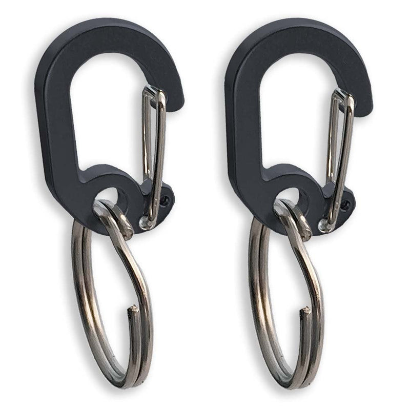 LuckyPet Klippy 2-Pack, 2 Pet Tag Quick Clips, Perfect for Dogs and Cats, Black Black (7/8" H X 9/16" W) - PawsPlanet Australia