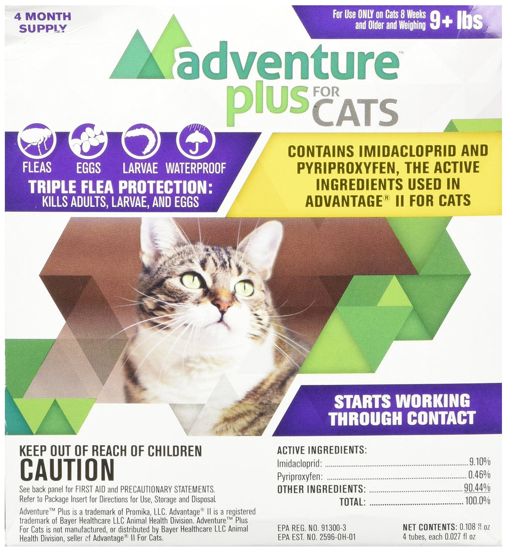 Adventure Plus for Cats 4pk 9lb+ - PawsPlanet Australia