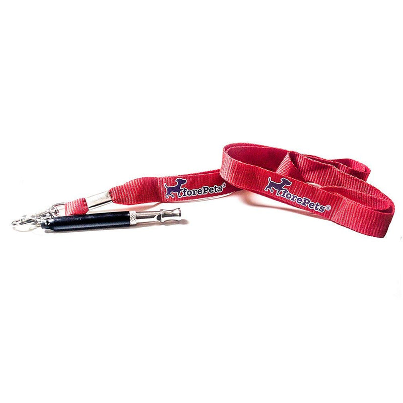 forepets Dog Training Whistle with Red Lanyard to Stop Barking. Professional Silent Adjustable Ultrasonic Tool to Train and Control Poppy Bark - PawsPlanet Australia