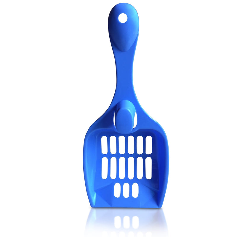 [Australia] - SatisPet Cat Litter Scoop in Blue Best Litter Cleaning Tool - Cat Poop Scooper for Easy Clean Litter Pan - Convenient Scooper for All The Litter Box Helps Reduce The Waste of Litter Standard 