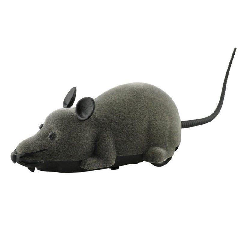 [Australia] - Digital baby Novelty Funny RC Wireless Remote Control Rat Mouse Toy for Cat Dog Pet Black,Gray,Brown One size Grey 