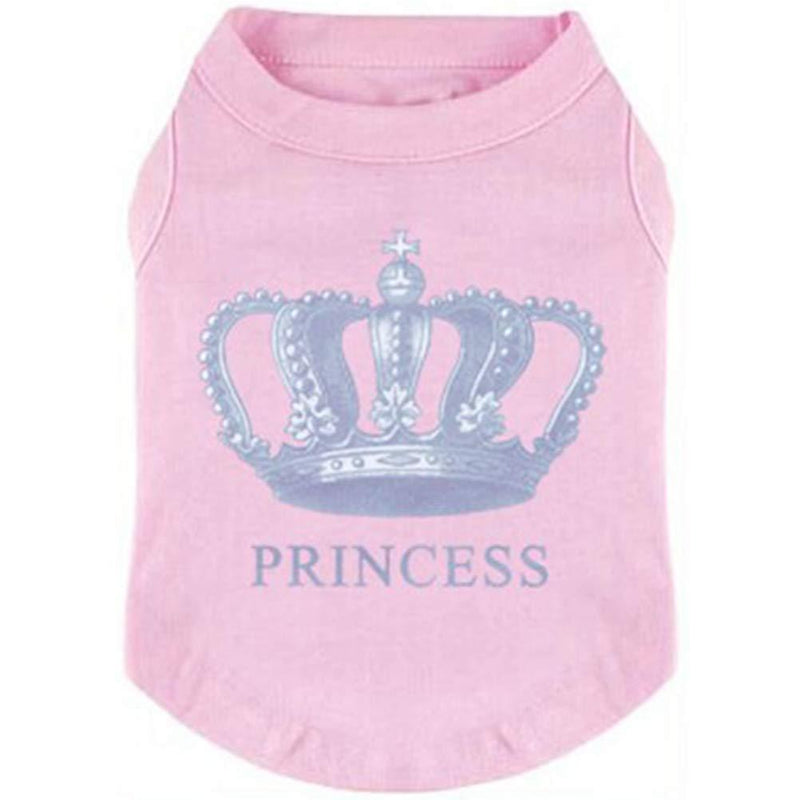 [Australia] - EXPAWLORER Prince Fashion Pet T-Shirt Small Dog Cat Vest Clothes Puppy Costumes for Chihuahua Yorkshire Terrier Light Pink 