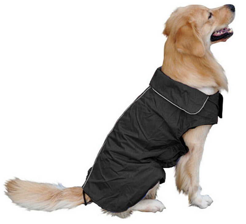 Vivi Bear Dogs Soft Comfortable Winter Warm Jacket Dress Waterproof Lined Fleece Pet Puppy Coats Large Dogs Vest Coats, 7 Sizes Black (XL) XL - PawsPlanet Australia