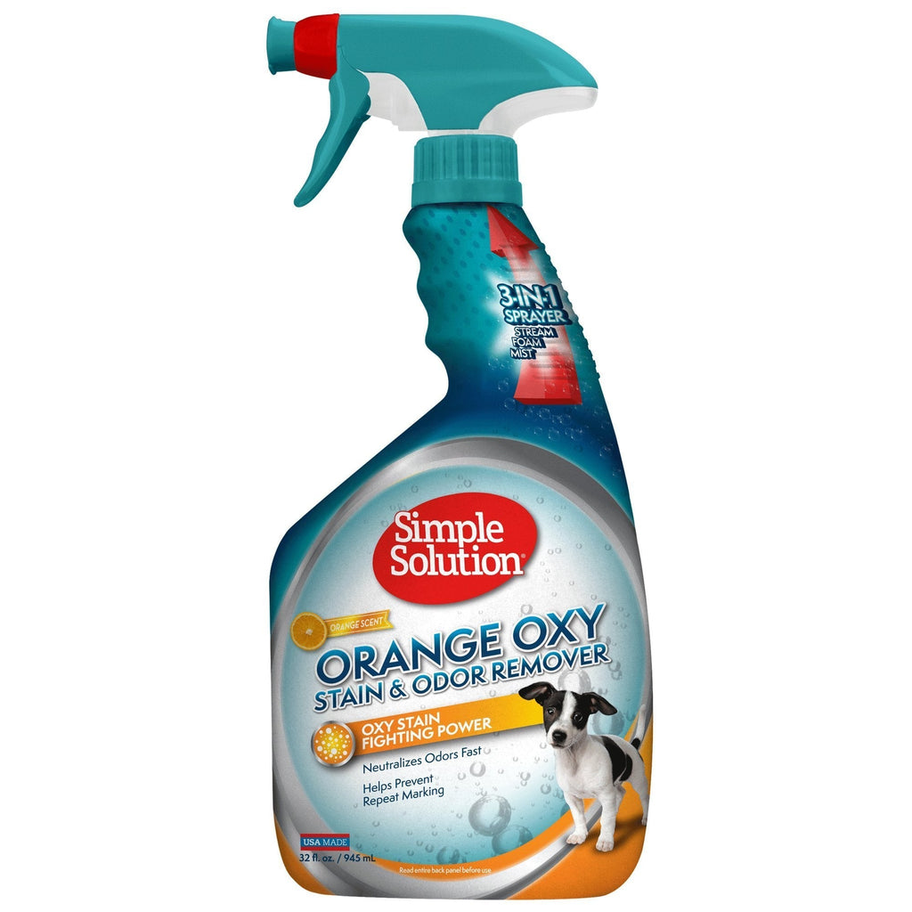 [Australia] - Simple Solution Oxy Charged Pet Stain and Odor Remover | Eliminates Pet Stains and Odors with 3X Cleaning Power 32 oz Spray Scented 