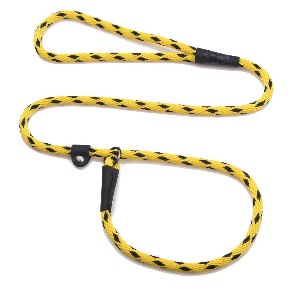 [Australia] - Mendota Products Dog Slip Lead, 3/8"x4', Black Ice Yellow 