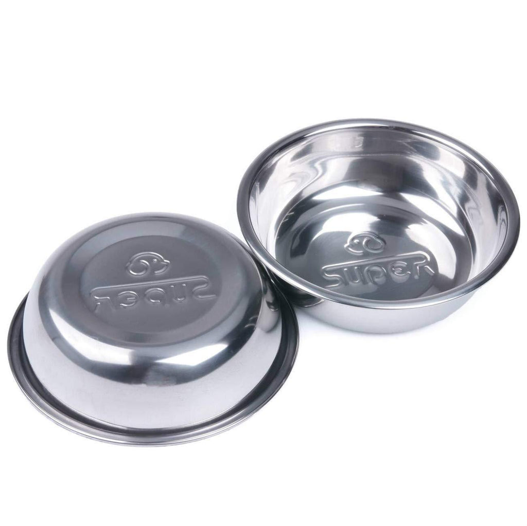 [Australia] - Super Design Two Piece Replacement Stainless Steel Bowls for Pet Feeding Station, for Dogs and Cats 1 Cup 2 Pack 