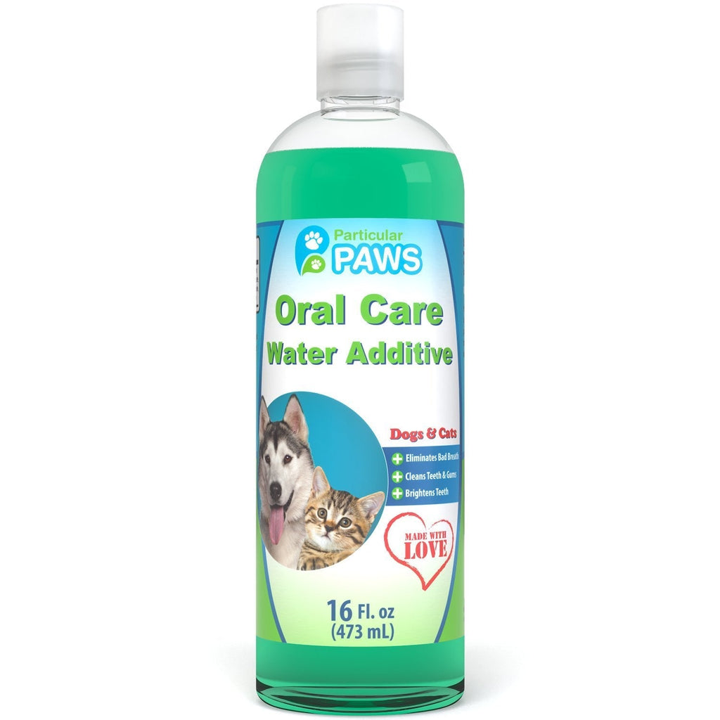 Particular Paws Fresh Breath Water Additive for Dogs and Cats - for Clean Teeth, Healthy Gums and Oral Care - 16oz - PawsPlanet Australia